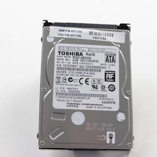 Lenovo Part# 42T1745 Driveh Tray-sata B320af Toshib (OEM)