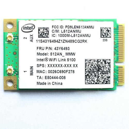 Lenovo Part# 43Y6493 Adaptr 5100 Wlan (OEM)