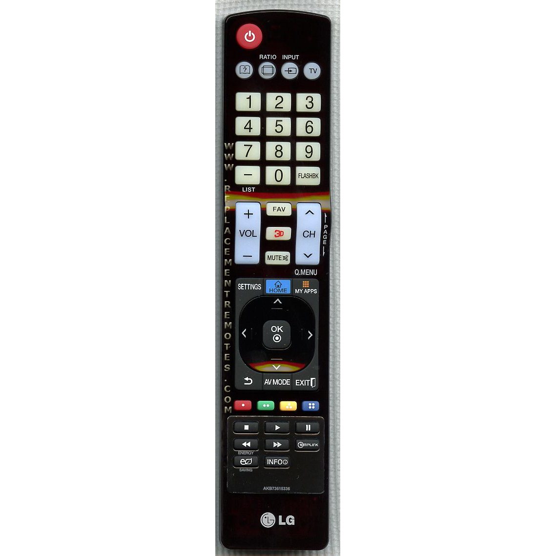 LG Electronics Part# AGF76578719 Remote Control (OEM)