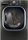 LG DLGX4371K 27 Inch Gas Dryer with TurboSteamâ„¢, SmartDiagnosisâ„¢, Smart ThinQÂ® Technology, Speed Dry, Sensor Dry Technology, 7.4 cu. ft. Capacity, 14 Drying Programs, LoDecibelâ„¢ Quiet Operation and ENERGY STARÂ® Certification: Black Stainless Steel