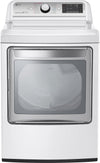 LG DLGX7601WE 27 Inch Gas Dryer with 7.3 cu. ft. Capacity, TurboSteamâ„¢, EasyLoadâ„¢ Door, Smart ThinQÂ® Technology, ReduceStaticâ„¢ Option, NeveRustâ„¢ Stainless Steel Drum, 14 Dry Programs and ENERGY STARÂ® Qualified: White