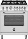 Bertazzoni A304GGVXT02 Professional Series 30 Inch Freestanding Gas Range with 5 Sealed Burners