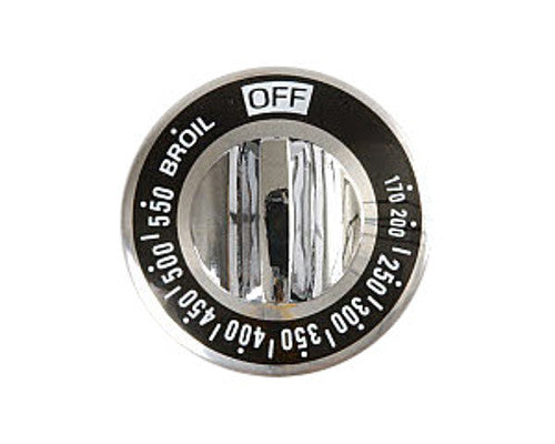 Maytag SE9900 Oven Thermostat Knob (Black and Silver) - Genuine OEM