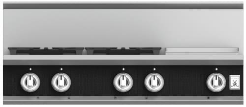Hestan KRT364GDNGBK 36 Inch Gas Rangetop with 4 Sealed Burners and Griddle - Black