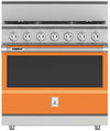 Hestan KRD365NGOR 36 Inch Duel Fuel Range with 5 Burners - NG - Orange