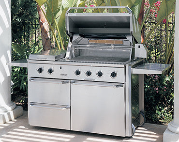 Dacor OGCW52 52 Inch Outdoor Grill Cart with Heavy-Duty Stainless Steel Construction and Warming Oven