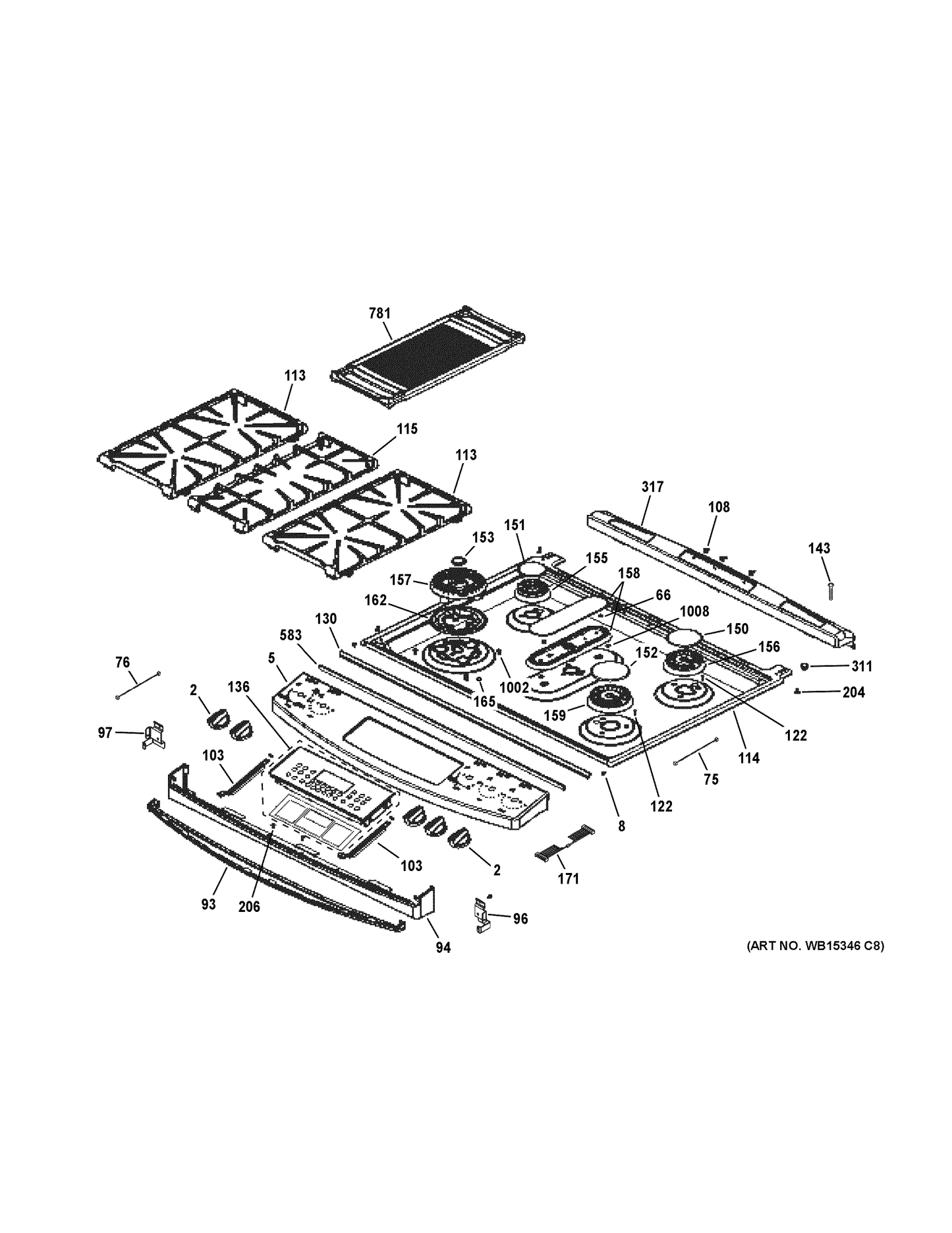 GE Cooking Product User Interface Control Board (Black WB27X20745