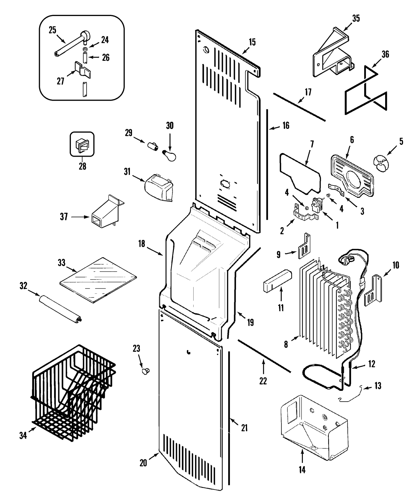 Whirlpool Defrost Heater and Thermostat WP61006116