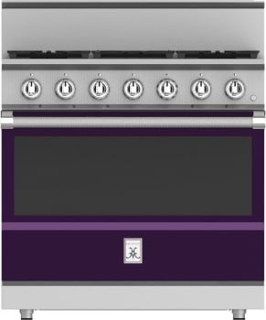 Hestan KRDS365NGPP 36 Inch Smart Gas Dual Fuel Range with 5 Burners - NG - Purple