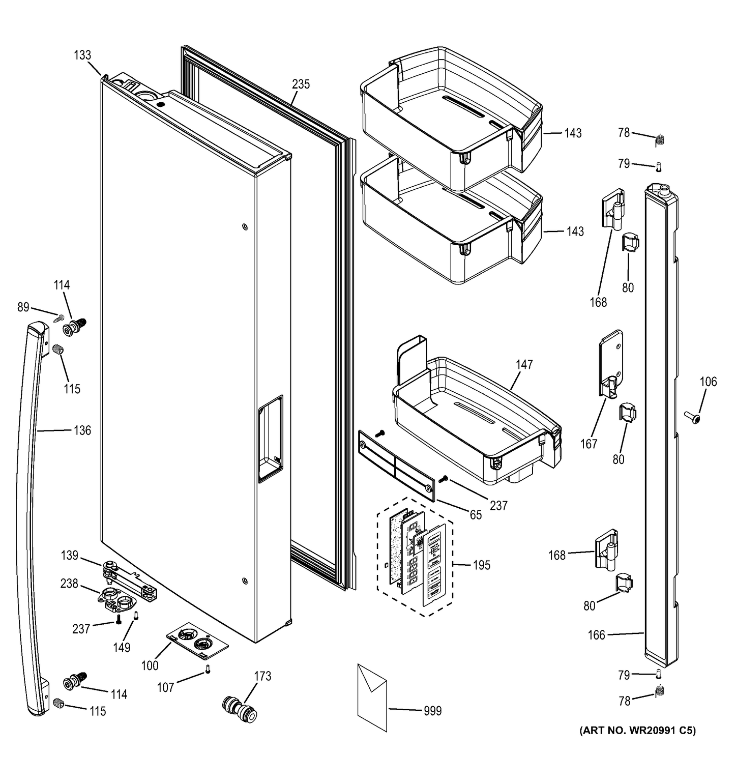 GE Gallon Door Shelf Bin WR71X11067