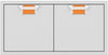 Hestan AEAD42OR 42 Inch Double Access Doors with Adjustable Door Alignment - Orange