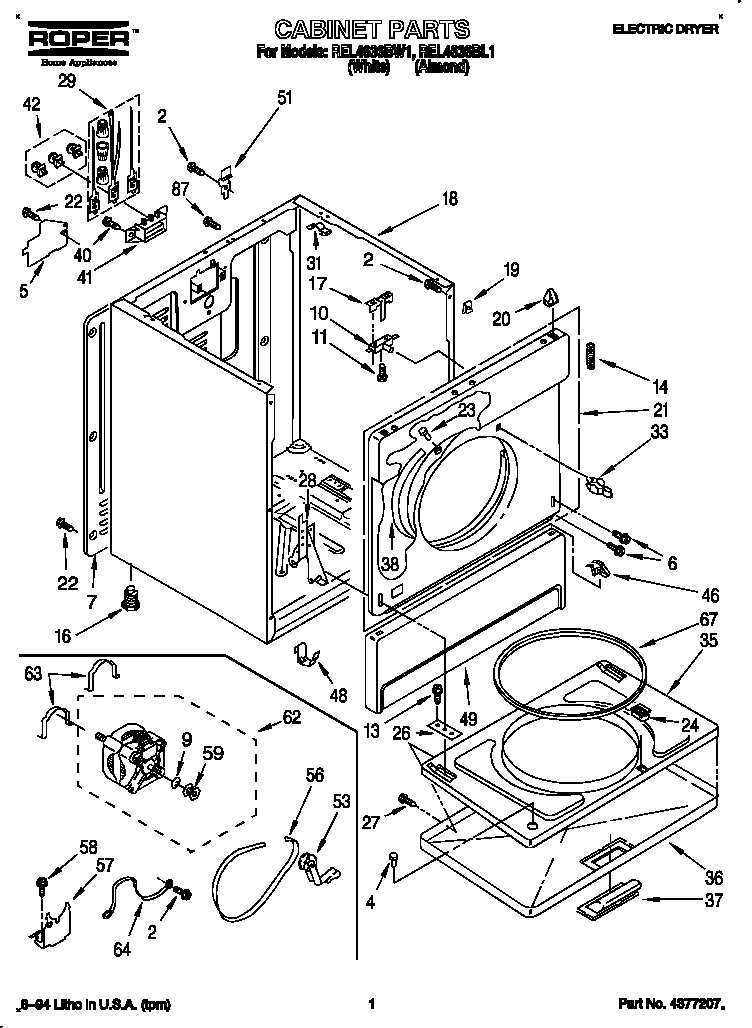 Whirlpool Access Panel Spring Clip WP3388229