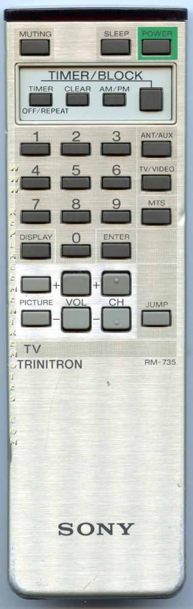Sony Rm-735 Remote Control A - A-1470-909-A