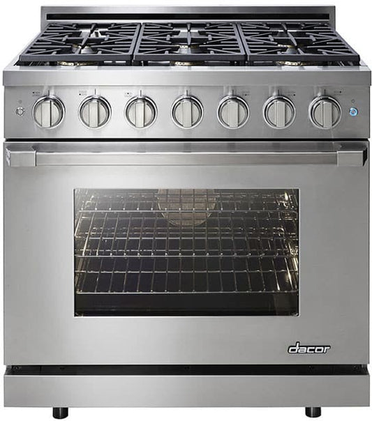 Dacor RNRP36GS/LP 36 Inch Freestanding Gas Range with 6 Sealed Burners