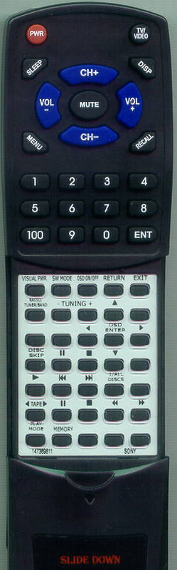 Sony Rm-U100Av Remote Control - 1-473-698-11