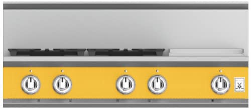 Hestan KRT364GDNGYW 36 Inch Gas Rangetop with 4 Sealed Burners and Griddle - Yellow