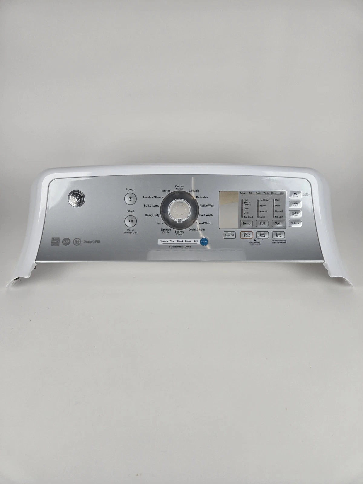 GE Washer Control Panel Assembly (Grey, White) - WH42X28267