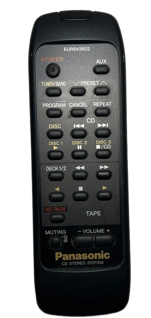 Panasonic Remote Control - EUR643802