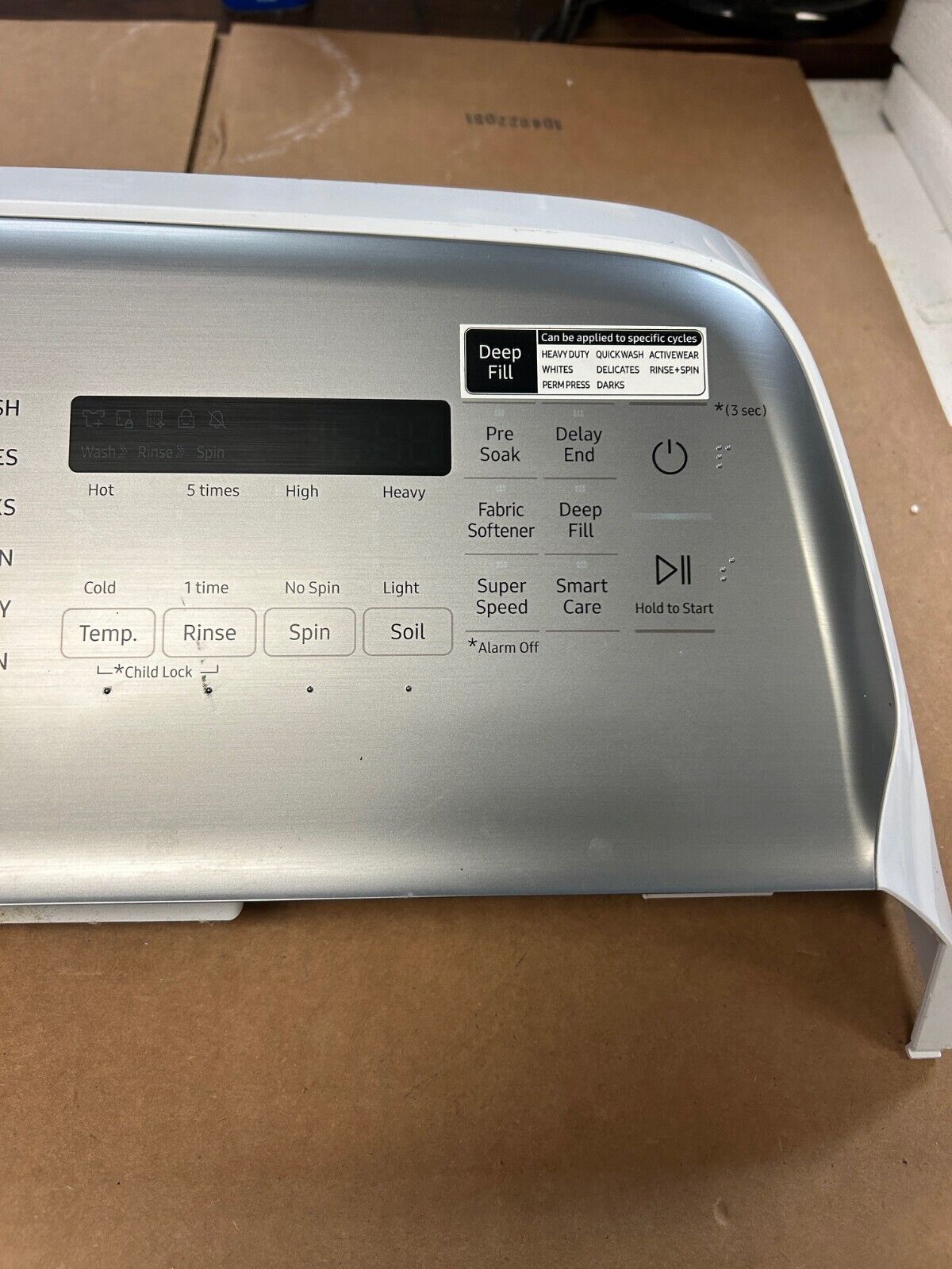 Samsung Part# DC97-21544N Control Panel Assembly - Genuine OEM