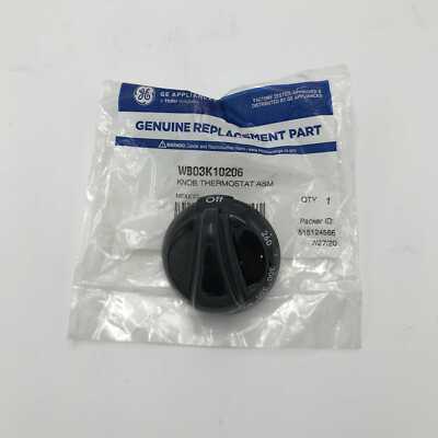 GE Temperature Control Knob (Black) WB03K10142