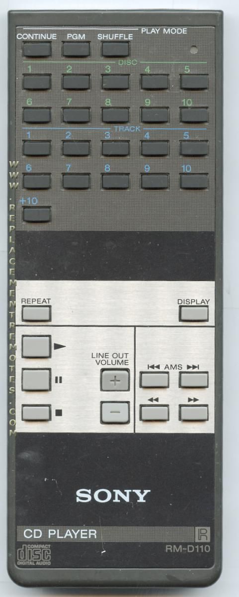 Sony Remote Control Assembly - RMD110