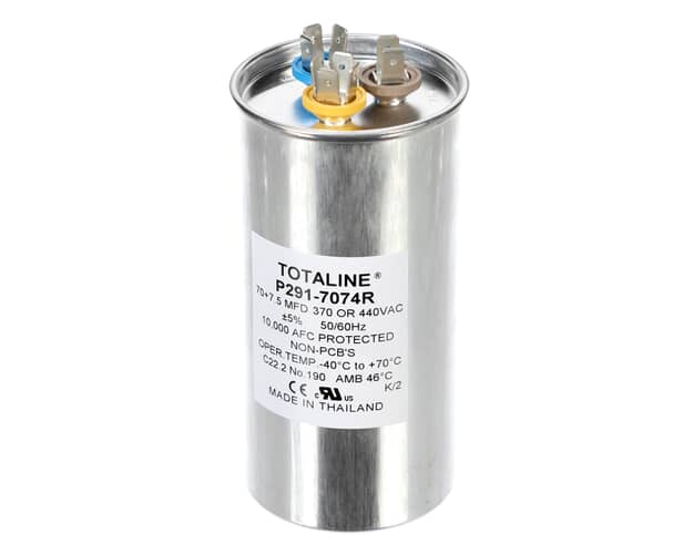 Carrier Run Cap Rnd 440V 70/7.5 Mfd - P291-7074R
