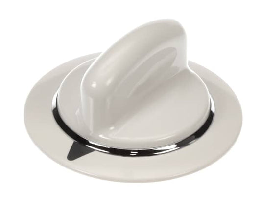 GE Washers and Dryer Timer Knob (White W/ Chrome Trim) WE1M654