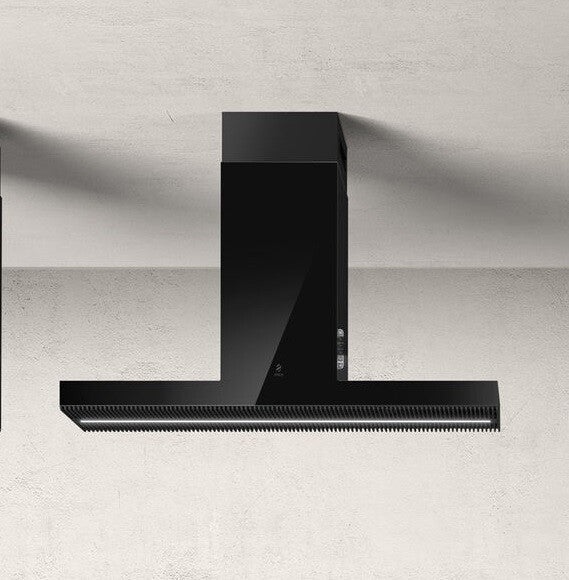 Elica EHI648BL 48 inch Iconic Series Haiku Island Mount Range Hood with 3-Speed + Booster, 600 CFM Blower