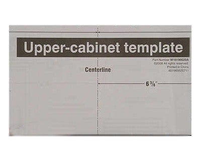 Whirlpool Microwave Upper Cabinet Template Instruction Sheet WMH78019HZ0
