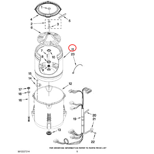 Whirlpool Part# w10324650 Basket (OEM)