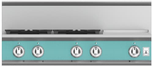 Hestan KRT364GDLPTQ 36 Inch Gas Rangetop with 4 Sealed Burners and Griddle - Turquoise