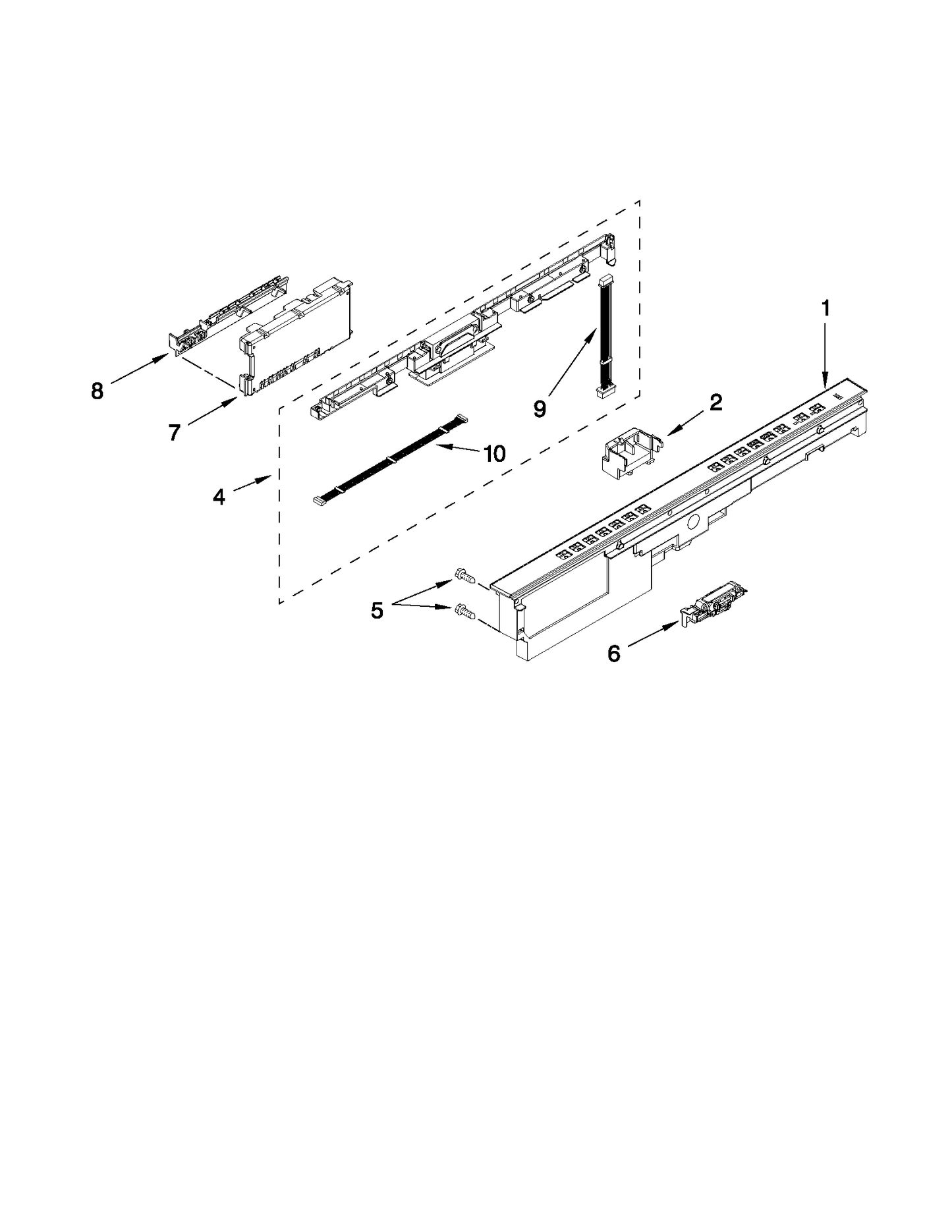 Whirlpool User Control and Display Board WPW10629158