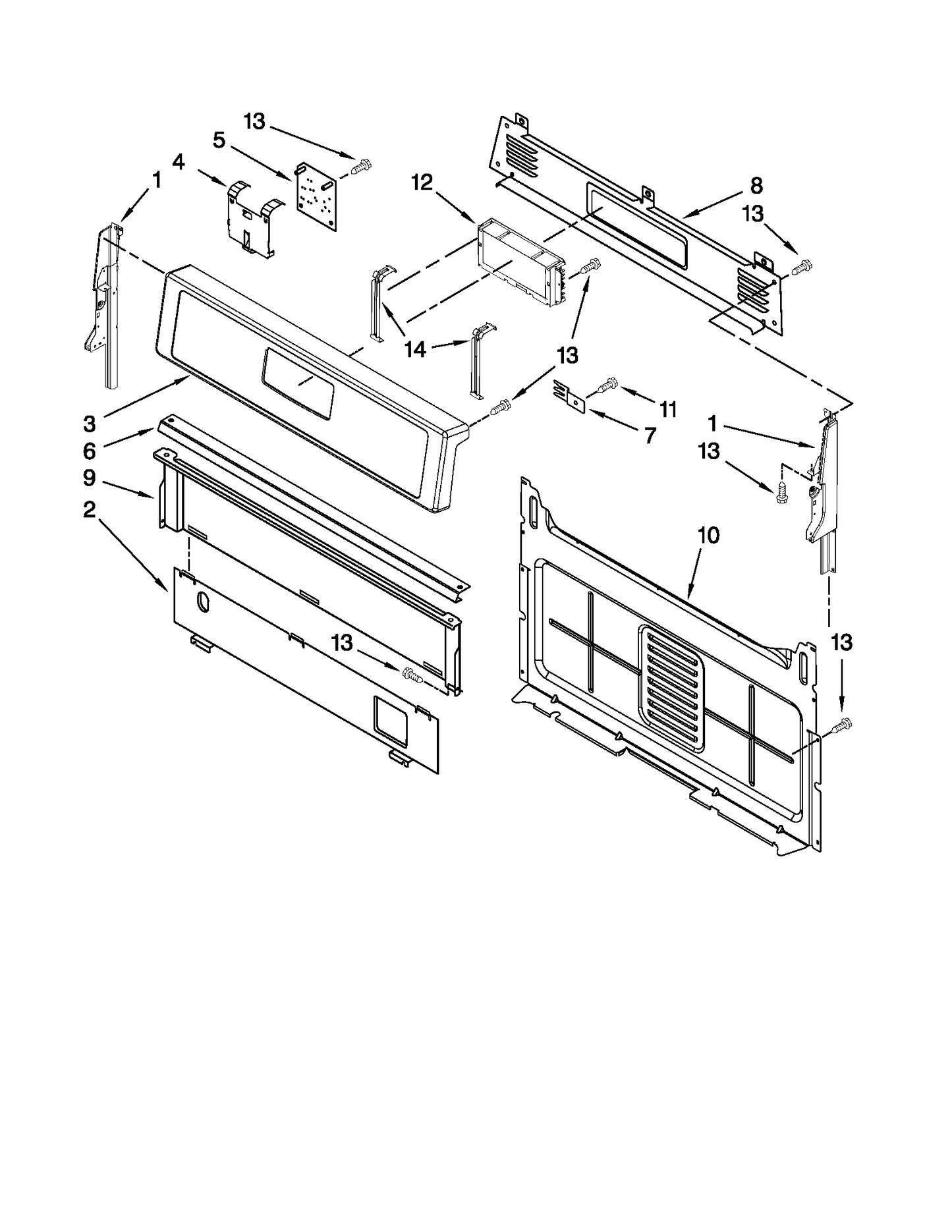 Whirlpool User Interface Control Board - WPW10348710