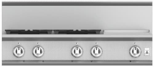 Hestan KRT364GDNG 36 Inch Gas Rangetop with 4 Sealed Burners and Griddle - Stainless