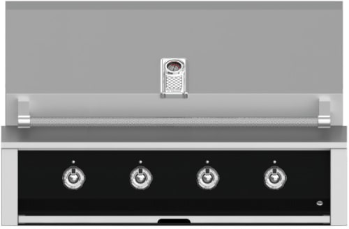 Hestan EAB42NGBK 42 Inch Built-In Grill with Stainless Tubular Burners and Zamak Die-Cast Knobs - Black