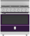 Hestan KRD365LPPP 36 Inch Duel Fuel Range with 5 Burners - LP - Purple