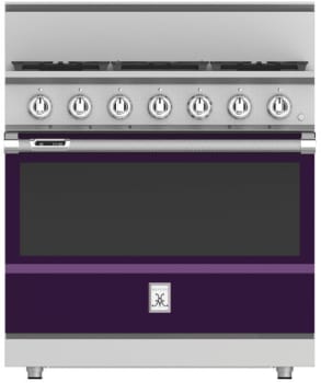 Hestan KRD365LPPP 36 Inch Duel Fuel Range with 5 Burners - LP - Purple