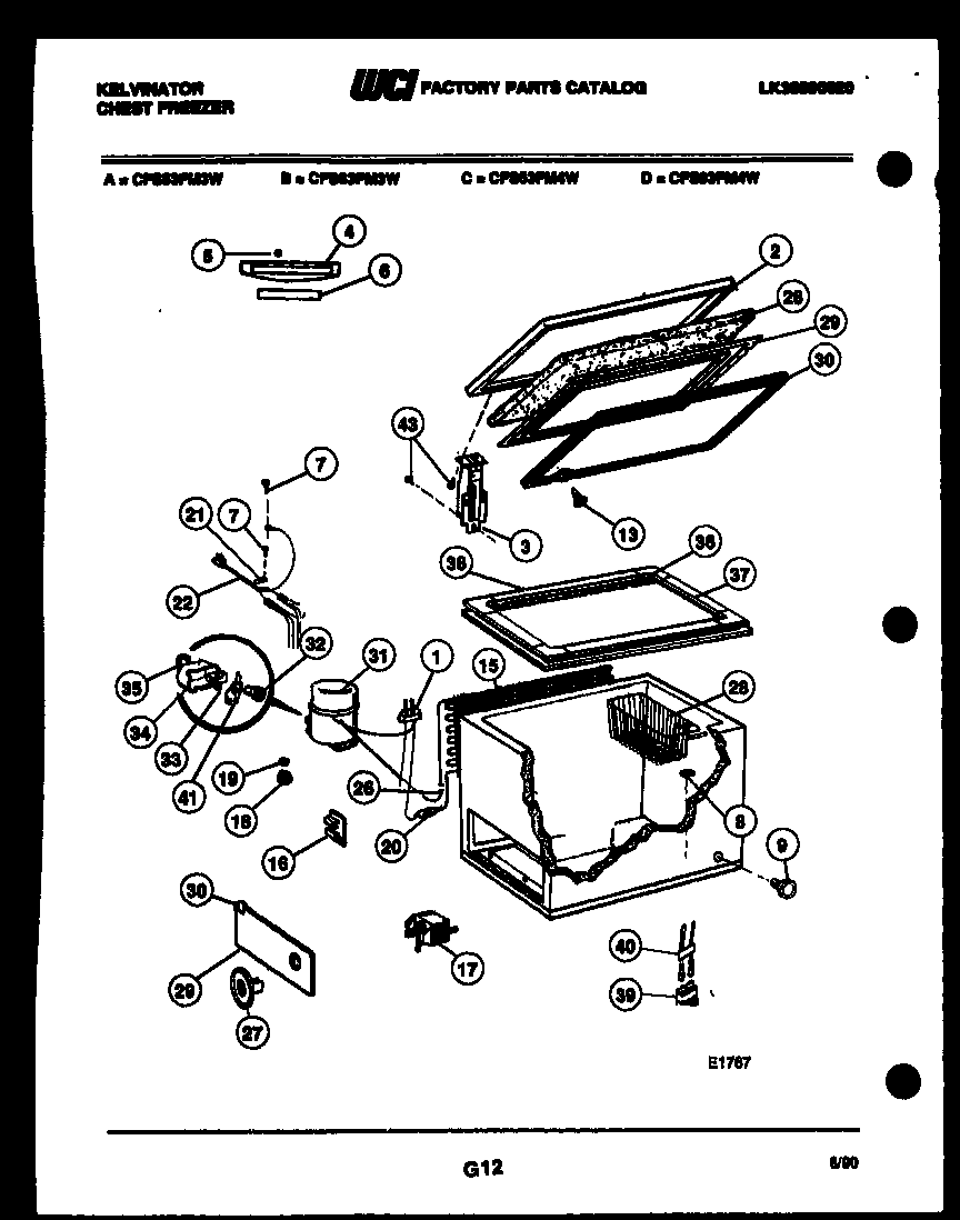 Kelvinator CFS83FM3W Drain Plug (interior freezer)