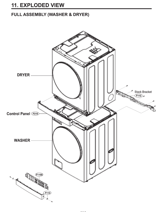 LG WKEX200HBA Dryer Drying Rack - Genuine OEM