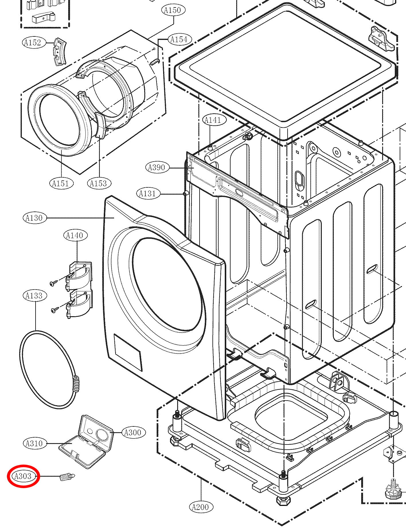LG WM3270CW Washing Machine Parts