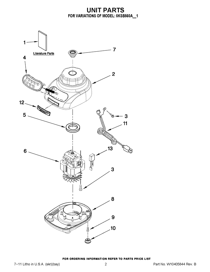 KitchenAid 5KSB560AER1 Blender Jar and Blade - Genuine OEM