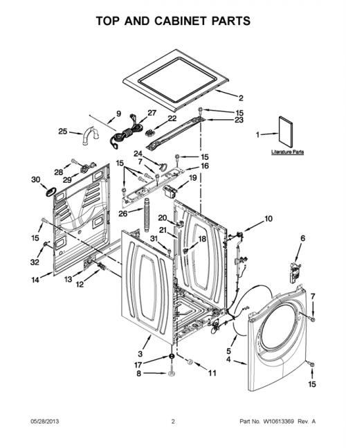 Whirlpool WFW70HEBW1 Water Drain Pump Assembly Genuine OEM