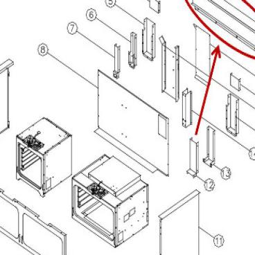 Dacor Part# 13355 Backsplash Assembly (OEM)