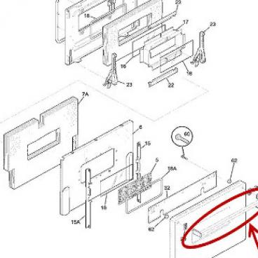 Frigidaire Part# 318040604 Handle (OEM)