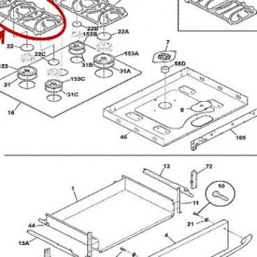 Frigidaire Part# 318231301 Grate (OEM)