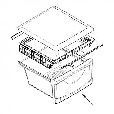 Amana ACD2232HRB0 Crisper Pan (Large) - Genuine OEM