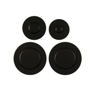 Amana AGR6603SFB2 Range Burner Cap Kit (Black) - Genuine OEM