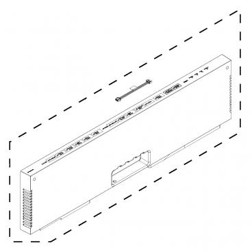 KitchenAid KDFE104DBL0 Control Panel and Overlay (Black) - Genuine OEM