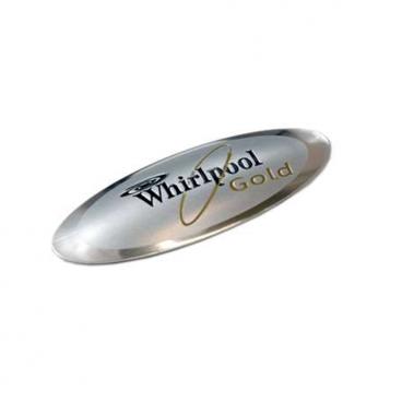 Whirlpool 7GU2300XTVS3 Front Nameplate (Gold) - Genuine OEM