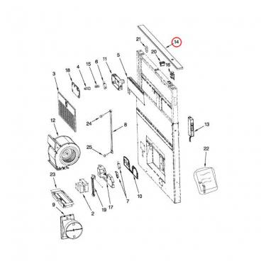 Whirlpool UXD8636DYS5 Decor Trim (top) - Genuine OEM